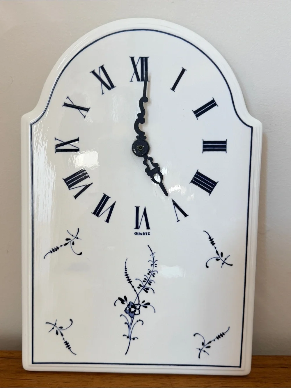 Villeroy & Boch Vtg Vieux Luxembourg Porcelain Mantel Clock 10.4” Quartz Works